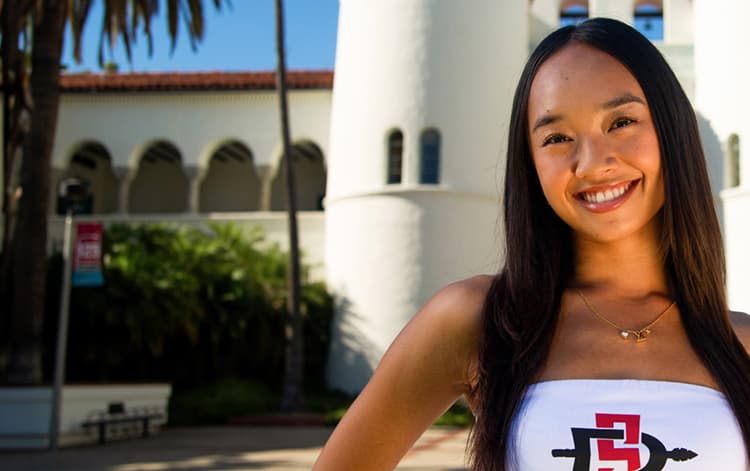 SDSU student on campus